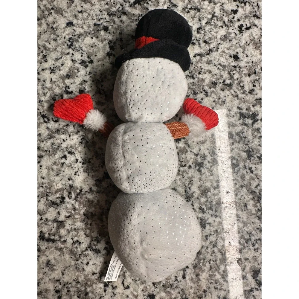 Bark Dog Toy Plush Snowman Squeaker Christmas‎ Holiday Festive